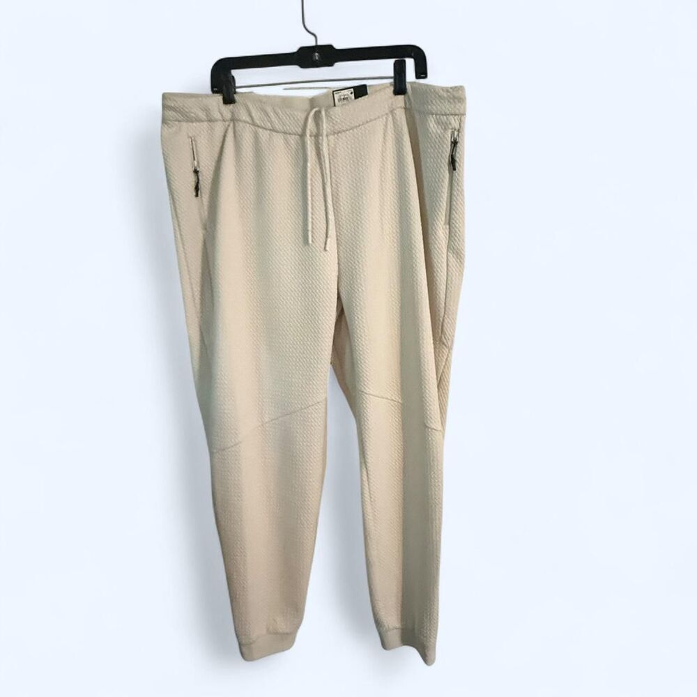 ✨ NWT FLX Men's Textured Fleece Joggers Sahara Wind Size XXL
